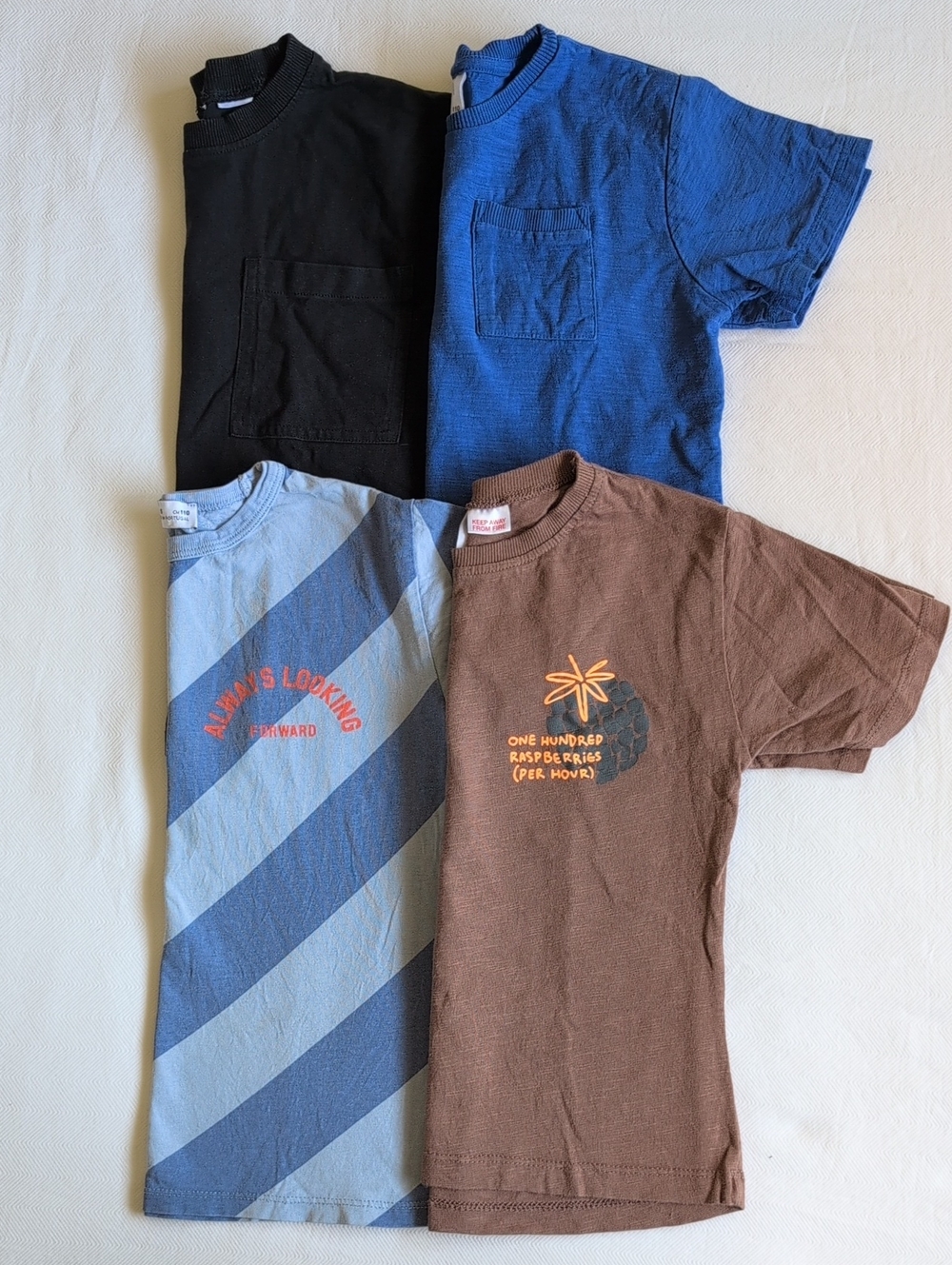 Zara Kids Boys Summer Graphic & Pocket Tee Capsule Bundle 4pc Lot Size 4/5